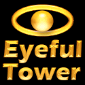 LOGO: Our metaphysical orbit revolving around the world forms the "eye" in Eyeful Tower.